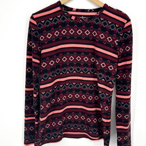 Cuddl Duds Fleece Stretch Pullover Aztec Print Size M - Picture 7 of 7